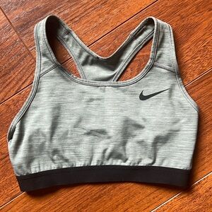 Gray Nike sports bra